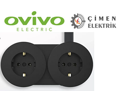 Antrasit İikili Topraklı Priz Sıva Üstü