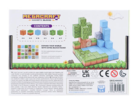 Megacraft Orman Temalı Mıknatıslı Bloklar 47 Parça