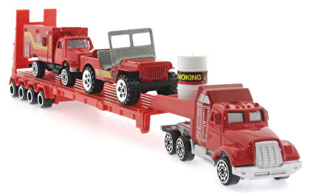 Die Cast Metal Tırlı ve Jeepli İtfaiye Seti