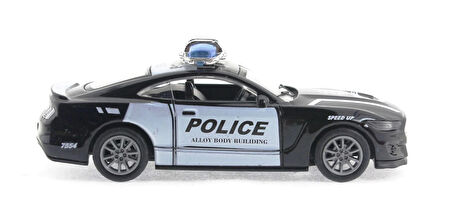 Die Cast Çek Bırak Metal Siyah Polis Arabası