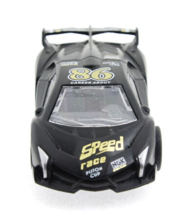 Die Cast Çek Bırak Metal Siyah Yarış Arabası 86