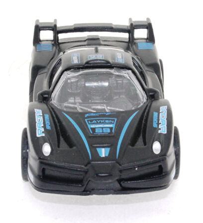 Die Cast Çek Bırak Metal Siyah Yarış Arabası 88