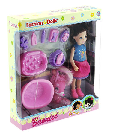 Baonier Kız Bebek Evcil Hayvan Seti