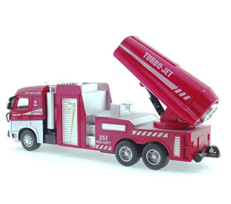 Die Cast Model Çek Bırak Turbo Jet İtfaiye Kamyonu