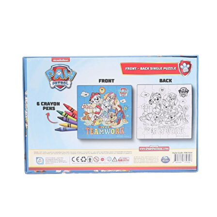 PW7930 Paw Patrol Boyamalı Puzzle