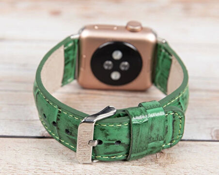 Apple Watch Uyumlu Deri Kordon 42-44-45mm Croco YK04