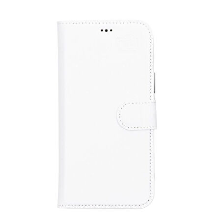 Apple iPhone 13 Pro Max Uyumlu Deri Cüzdanlı Kılıf F3 Beyaz