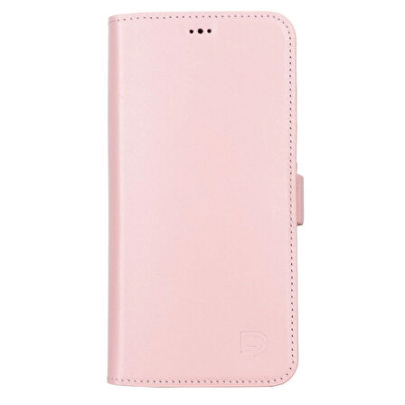 Apple iPhone 13 Pro Max Uyumlu Deri Cüzdanlı Kılıf Toz Pembe