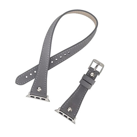 Apple Watch Uyumlu Deri Kordon 42-44-45mm Slim DT STRST9