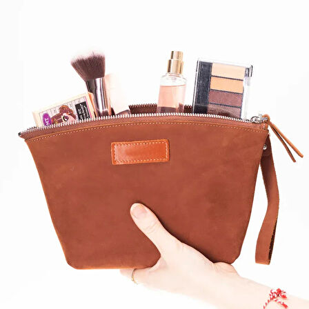 Luna Kadın Seyahat Kozmetik Bakım Makyaj Çantası Organizer Tan Rengi