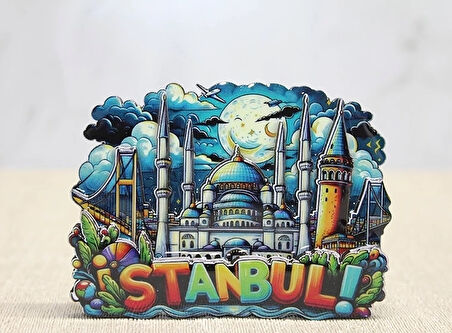 Ahşap İstanbul Temalı Magnet Alk4597