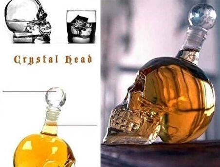 Crystal Head Kuru Kafa Cam Şişe 350 Ml
