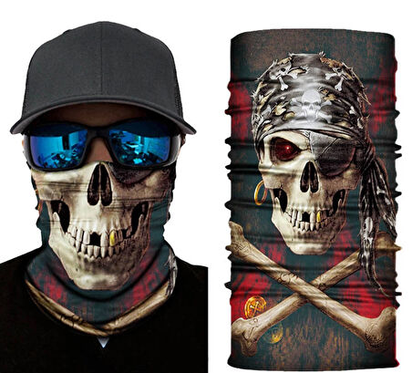 Motorcu Boyunluk Baf Buff Bandana 25x48 cm Model 2