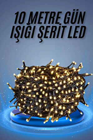 Led Işık Ağaç Süsleme Ampüllü Dekoratif Aydınlatma 10 Metre Gün Işığı