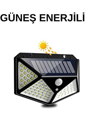 Solar Sensörlü Duvar Lambası Bahçe Lambaso Parlak Beyaz Işık Suya Dayanıklı