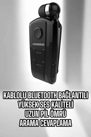 Tüm Telefonlara Uyumlu Mikrofonlu Titreşimli Makaralı Bluetooth Kulakiçi Kulaklık