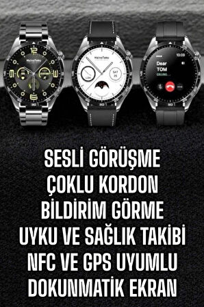 Akıllı Saat Titreşimli Amoled Ekran Uyku ve Sağlık Takibi Sesli Görüşme