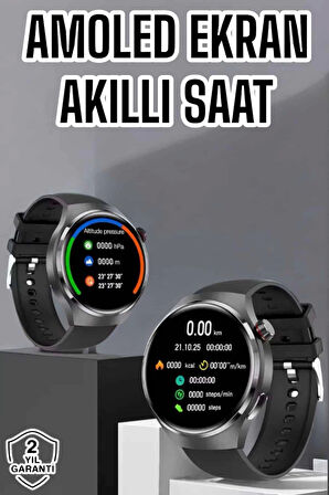 Akıllı Saat Bluetooth Bağlantılı Amoled Ekran Uyku ve Sağlık Takibi