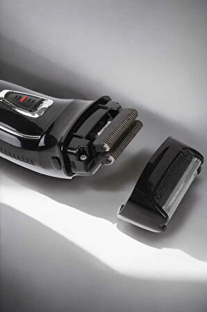 Şarjlı Paslanmaz Çelik Bıçaklı ve Kablosuz Saç Sakal Tıraş Makinesi