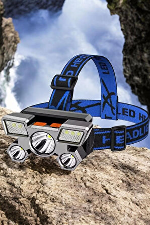 Ultra Güçlü Led Işık Şarjlı Kafa Lambası Balıkçı Lambası Kafa Feneri