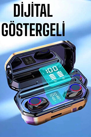 Dijital Göstergeli Bluetooth Bağlantılı Kulaklık Dokunmatik Kontrol