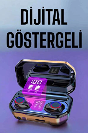Kablosuz Bluetooth Kulaklık Dijital Göstergeli Uzun Pil Ömrü