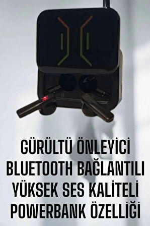 Powerbankli Bluetooth Kulaklık Yüksek Ses Kaliteli Kablosuz