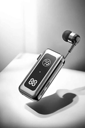 Kablolu Makaralı Bluetooth Kulaklık Uzun Pil Ömrü Dijital Göstergeli