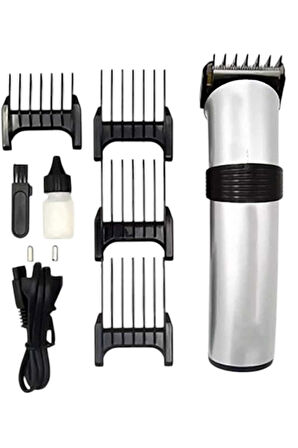 4 Taraklı Taşınabilir Profesyonel Saç ve Sakal Kesme Tıraş Makinesi