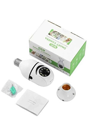 Ev Kamerası Wifi Kamerası Gece Görüşlü Akıllı Ampül Kamera