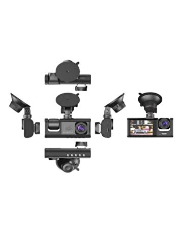 3 Kameralı Dashcam Sistem – Geri Görüş Yardımı, Park Koruması ve G-Sensör