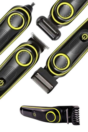 Saç Sakal Şekillendirici Tıraş Makinesi 5 Başlıklı Paslanmaz Çelik Bıçaklı Unısex