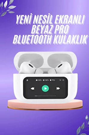 Dokunmatik Ekranlı ANC/ENC Yeni Nesil Pro Bluetooth Kulaklık Dokunmatik Ekran