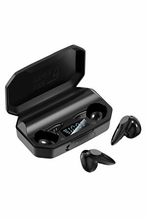 Rgb Işıklı Çift Mikrofonlu Siyah Profesyonel Oyuncu Kulaklığı Kablosuz Kulakiçi