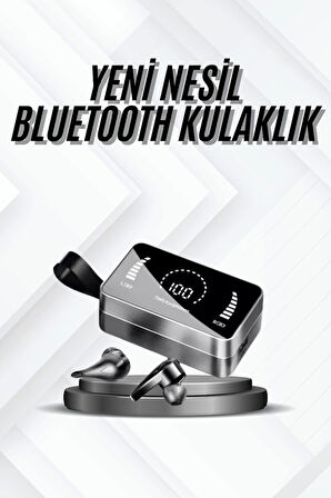 TWS Bluetooth Kulaklık Kablosuz Uzun Pil Ömrü Dijital Göstergeli Powerbank