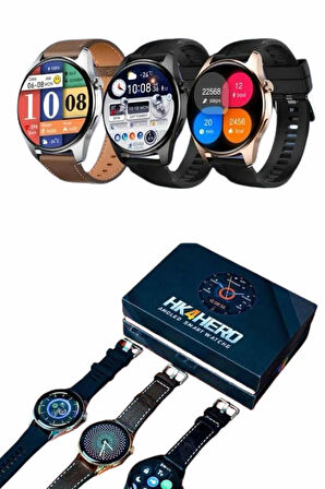 Yeni Nesil Akıllı Saat Çift Kordonlu 1.5 Inç Yuvarlak Ekran GPS ve NFC Uyumlu