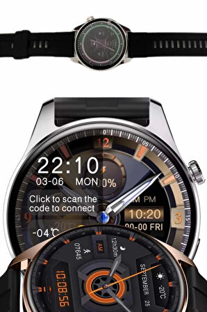 Yeni Nesil Akıllı Saat Çift Kordonlu 1.5 Inç Yuvarlak Ekran GPS ve NFC Uyumlu