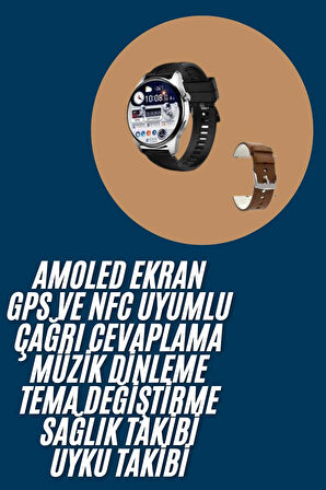 2025 Model Akıllı Saat Titreşimli Uyku ve Sağlık Takibi NFC ve GPS Uyumlu