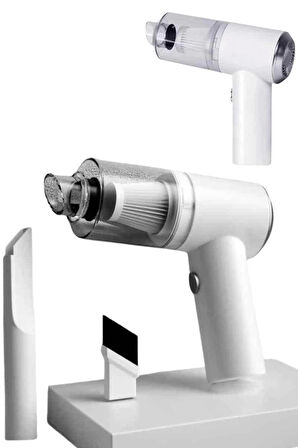 Vakumlu Süpürge Şarjlı Elektrikli Mini Taşınabilir Uzun Ömürlü Hazneli