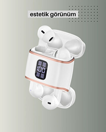 Kulakiçi Bluetooth Kulaklık V5.3 – 4’lü Set, Dijital Ekranlı, Gürültü Engelleme