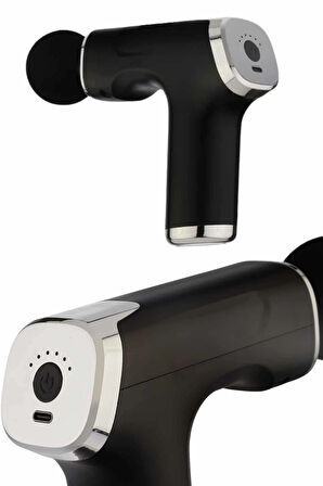 Şarjlı Masaj Tabancası 4 Başlıklı Mini Masaj Tabancası ve Masaj Aleti