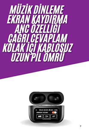 Kablosuz Bluetooth Kulaklık Pro Yeni Nesil Dokunmatik Kontrol