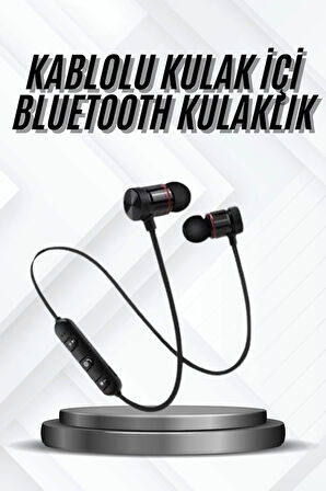 Bluetooth Bağlantılı Kablolu Mıknatıslı Sport Kulaklık
