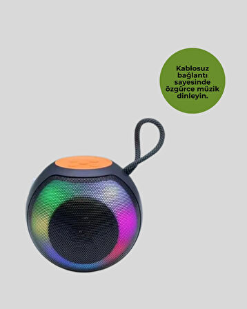 360° Stereo Surround Sesli Taşınabilir Hoparlör