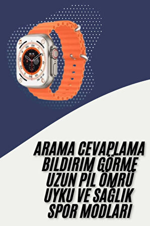 2025 Model Akıllı Saat Çift Kordon Ios Ve Android Arama Cevaplama Sesli Asistan
