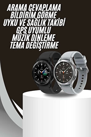 Akıllı Saat Bluetooth Bağlantılı Yuvarlak Ekran Plastik Kordonlu