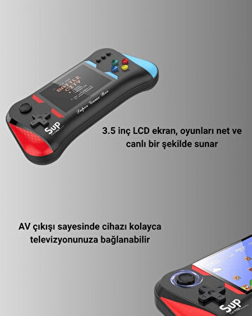 X7M Vintage 3.5 İnç 500’ü 1 Arada Klasik Oyun Konsolu