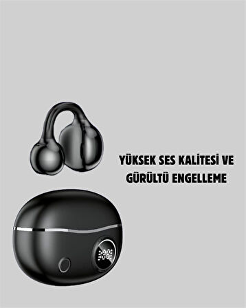 YXG10 Açık Kulak Bluetooth Kulaklık – Klipsli, Güvenli Spor Tasarım, 30 Saat Pil