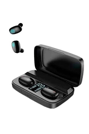 Kablosuz Bluetooth Kulaklık Android ve İOS Uyumlu Led Göstergeli Powerbankli