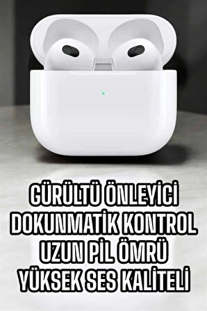 Bluetooth Kulaklık 3.Nesil Kablosuz Uzun Pil Ömrü Dokunmatik Kontrol